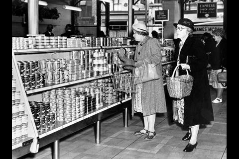 Sainsbury's Croydon store, 1950s shoppers